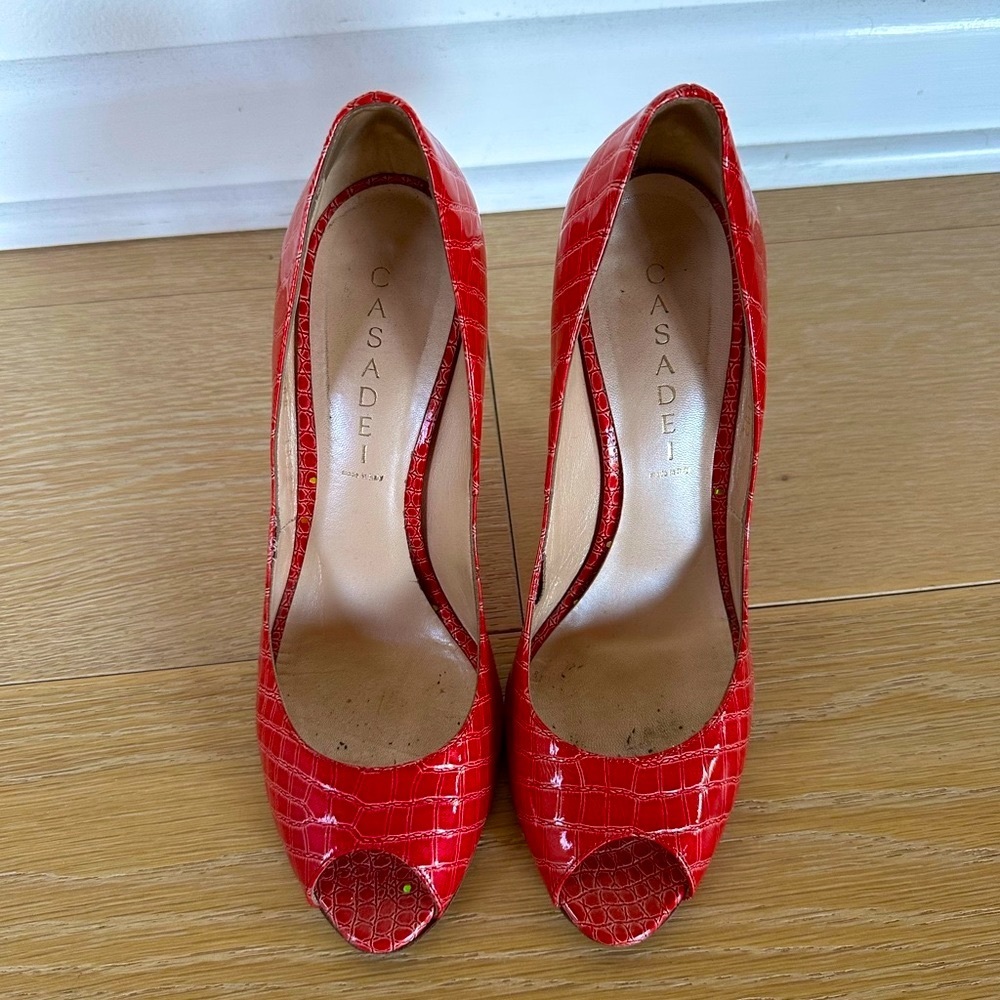 Python Heels Casadei Red Size 9 - image 4